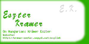 eszter kramer business card
