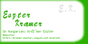 eszter kramer business card